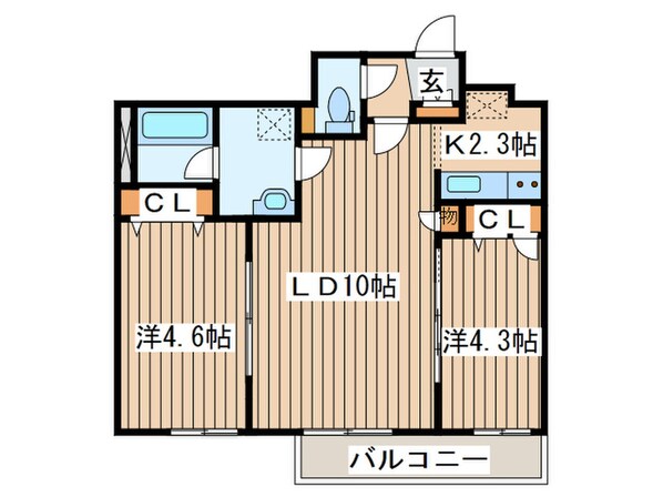 Ｃｌａｒｋ　Ｎｏｒｄの物件間取画像